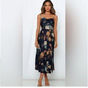 Hello Molly Navy Floral Midi Dress